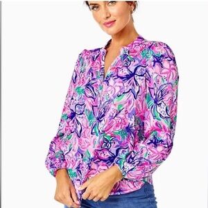 Lilly Pulitzer Marvelle Top Multi Isn’t She Lilly EUC/LN Size Medium